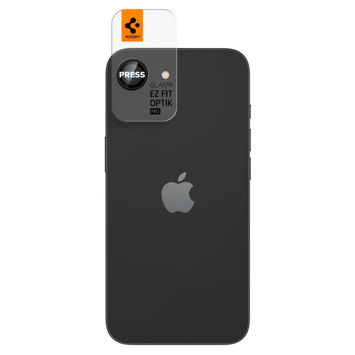 PROTECTION D'APPAREIL PHOTO SPIGEN OPTIK PRO GLAS.TR "EZ FIT" PACK DE 2 POUR IPHONE 16E NOIR