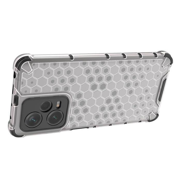 Honeycomb-Hülle für Xiaomi Redmi Note 12 Pro+, gepanzerte Hybridabdeckung in Schwarz