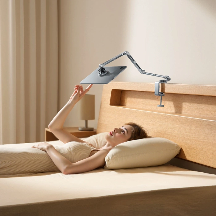 Uchwyt magnetyczny Wozinsky WTY0YS1 obrotowy 360° solidny na telefon tablet - szary