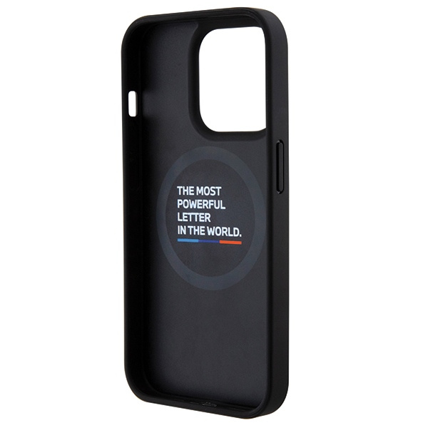 Hülle Bmw Bmhmp15l22nbck IPhone 15 Pro 6.1" Schwarz/Schwarz Hartcase Leder Carbon MagSafe Case