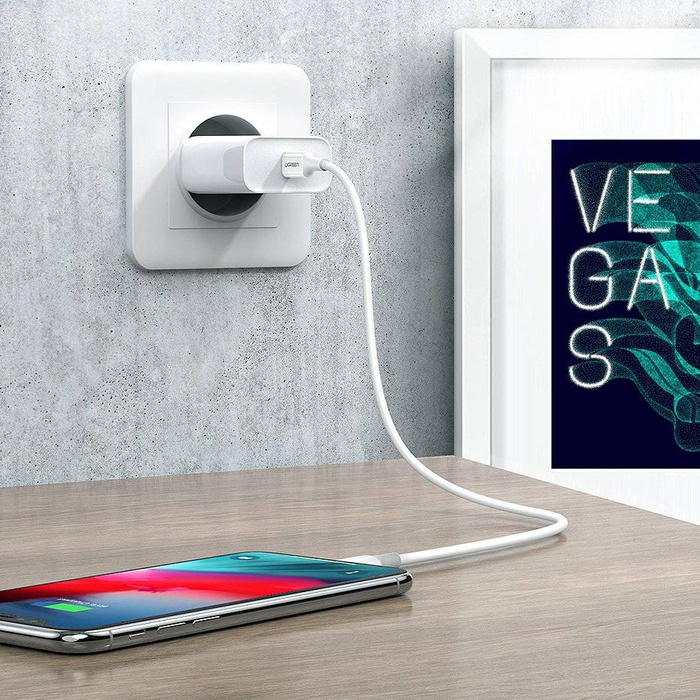 Ugreen Kabel USB Typ C - Lightning MFI 1m 3A 18W weiß (10493)