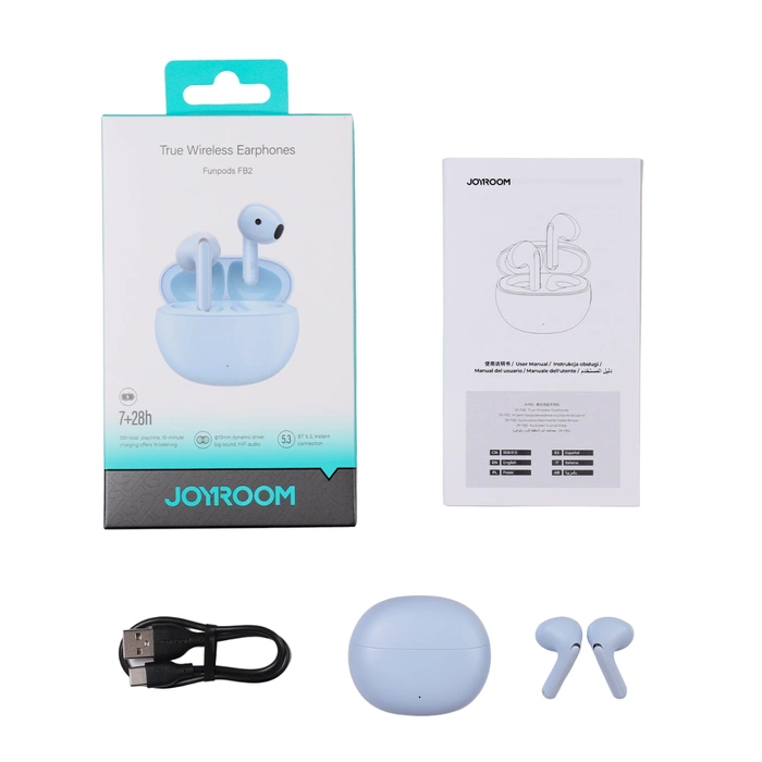 Cuffie auricolari wireless Joyroom Funpods (JR-FB2) - blu