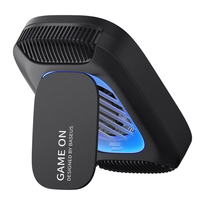 Baseus MagPro II Smartphone-Lüfter mit 15 W induktiver Aufladung und Ständer – Schwarz