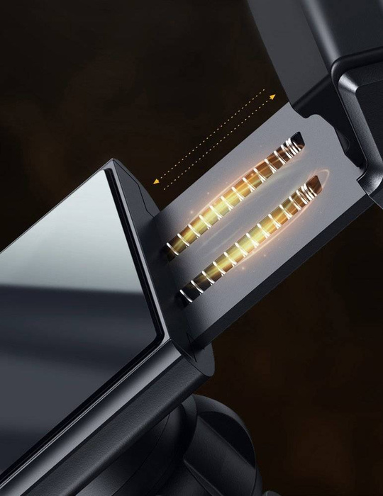 Supporto per telefono veicolare Baseus sul poggiatesta con caricatore wireless Qi integrato 15W nero (WXHZ-01)