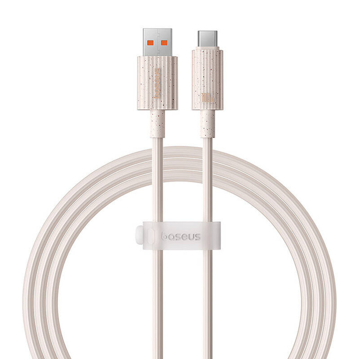 Kabel szybko ładujący Baseus USB do USB-C Habitat Series 100W, 1m (różowy)