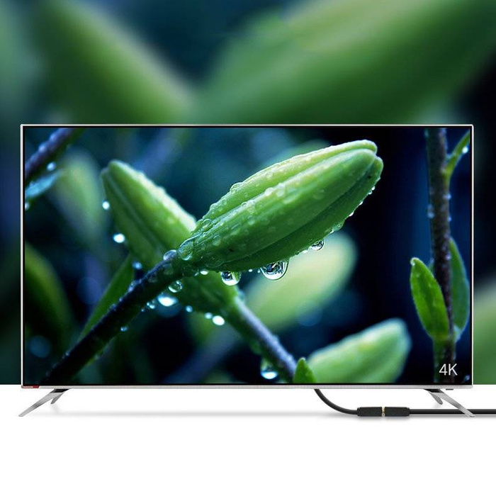 Ugreen kabelový adaptér zástrčka HDMI prodlužovací kabel (samice) - HDMI (samec) 4K 10,2 Gbps 340 Mhz audio ethernet 0,5 m černý (HD107 10140)