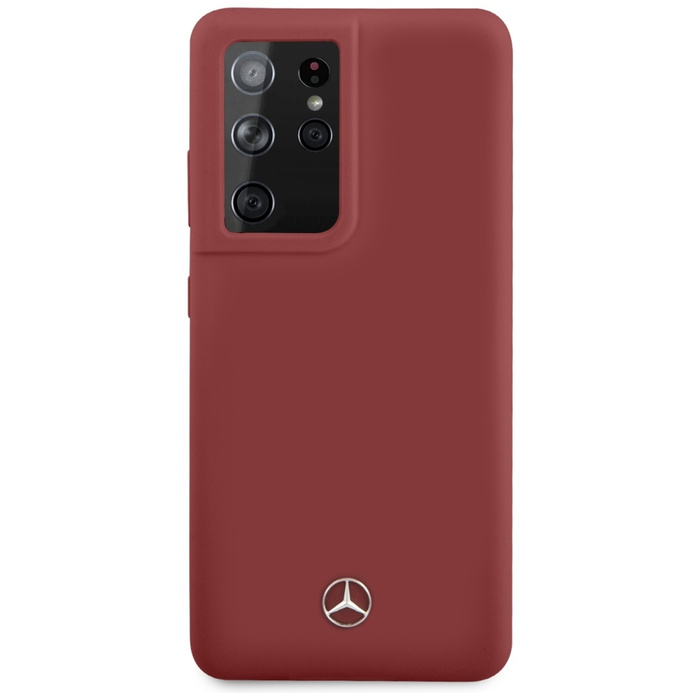 Cover MERCEDES Samsung Galaxy S21 Ultra Silicone Line MEHCS21LSILRE Rosso Hardcase