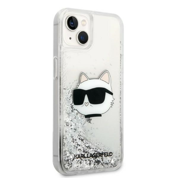 Karl Lagerfeld KLHCP14MLNCHCS iPhone 14 Plus 6,7" stříbrná/stříbrná tvrdácase Glitter Choupette Head