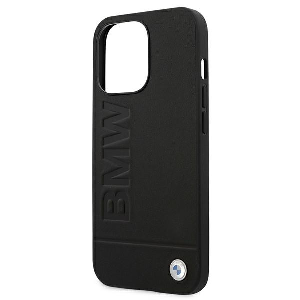 Coque BMW Apple iPhone 13 Pro Max Signature Logo Imprint Black Hardcase