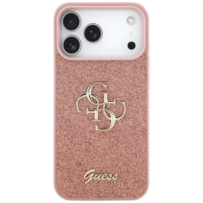 Etui Guess Fixed Glitter Big 4G do       iPhone 17 Pro Max różowy