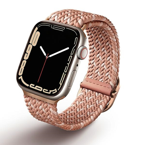 UNIQ řemínek Aspen Apple Watch 40/38/41mm pletené DE růžová/citrusově růžová