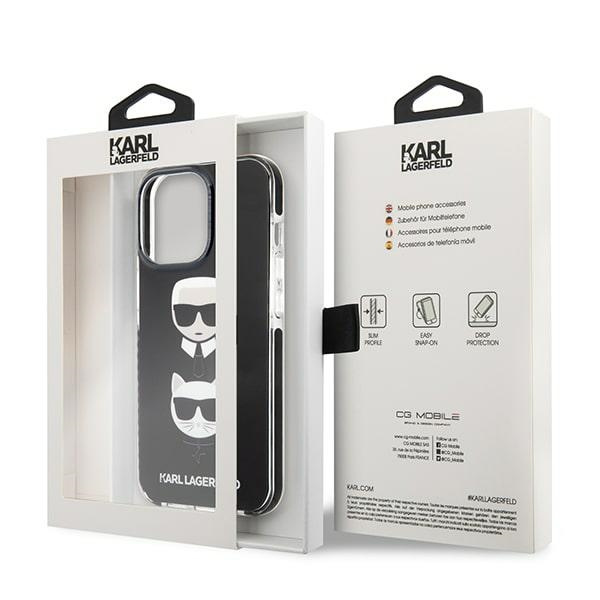 Karl Lagerfeld KLHCP13XTPE2TK iPhone 13 Pro Max 6,7" hardcase black/black Karl&Choupette Head