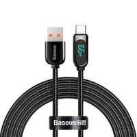 Baseus kijelzőkábel USB Type-C-hez, 66W, 1m (fekete)
