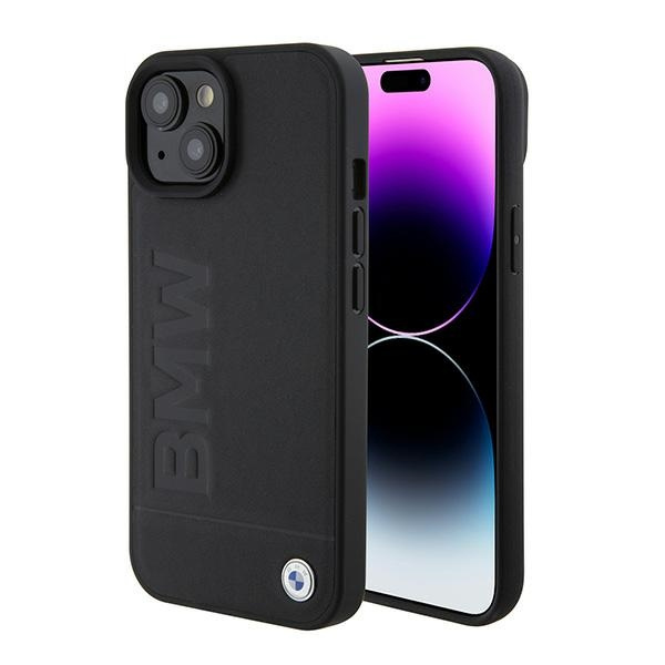 Coque BMW BMHMP15SSLLBK iPhone 15 6.1" black/black MagSafe hardcase Signature Imprint Logo Case