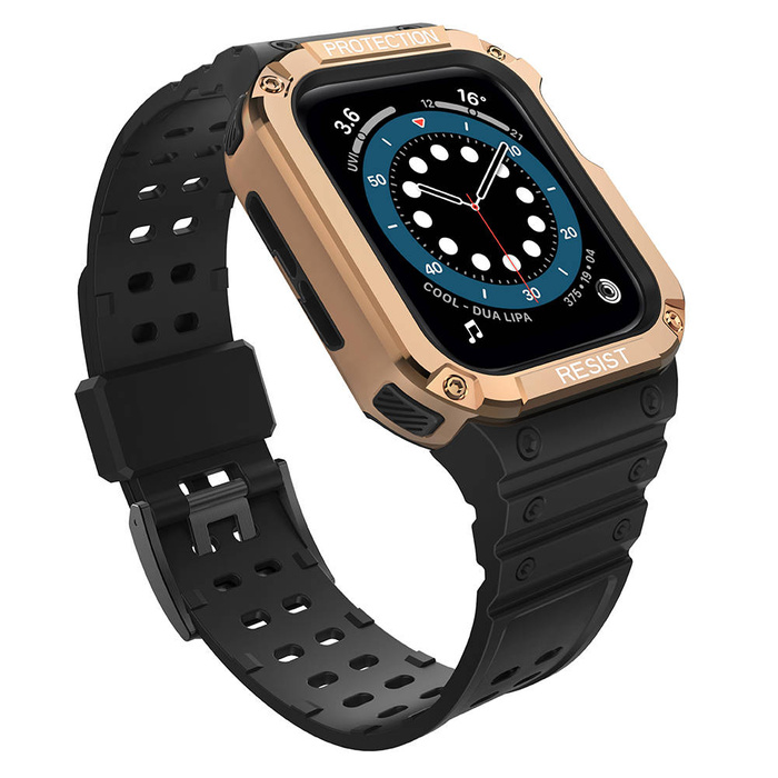 Ochrana řemínku před pouzdro pro hodinky Watch 7 / 6 / 5 / 4 / 3 / 2 / SE (45 / 44 / 42mm) pouzdro pancéřový kryt hodinek černý