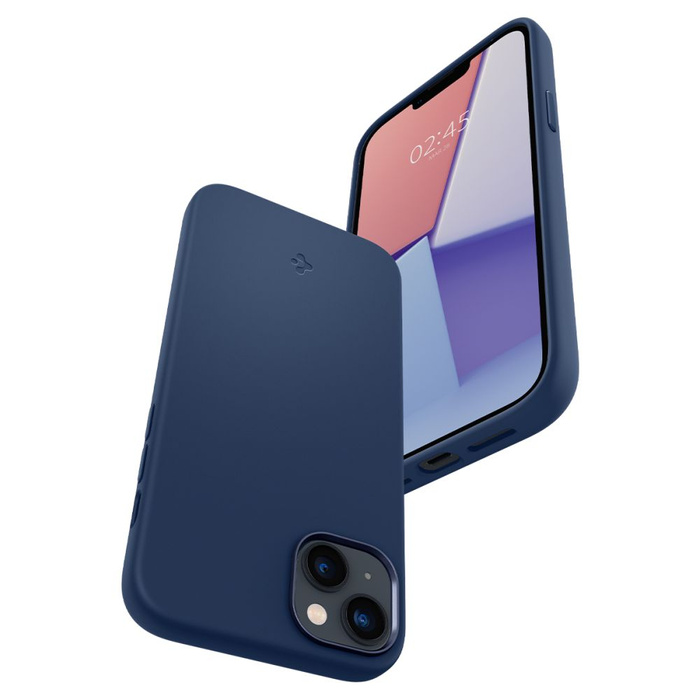Cover Spigen IPhone 14 PLUS SILICONE FIT Mag MagSafe BLU NAVY