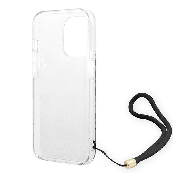Guess GUOHCP14LH4STK iPhone 14 Pro 6.1" black/black hardcase 4G Print Strap