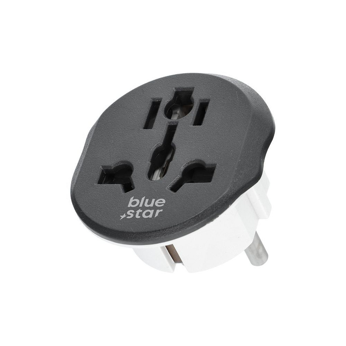 Adapter podróżny Blue Star GO TO Europe (Type E) 16A biały