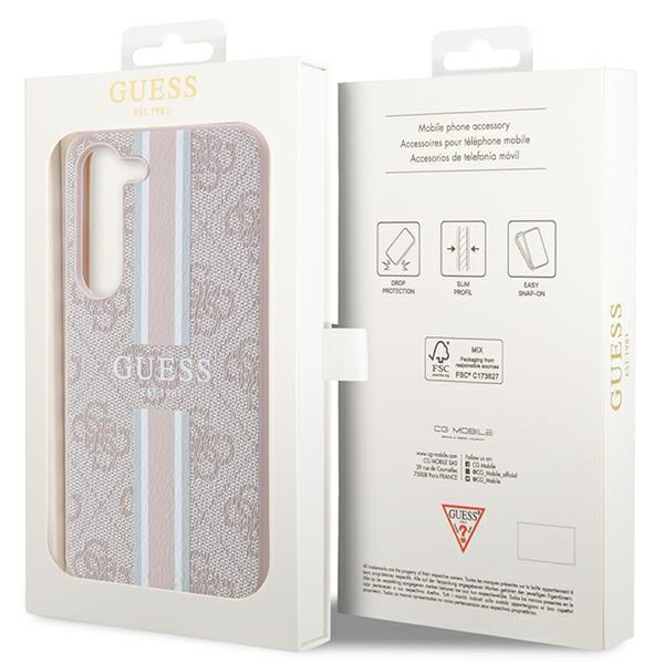 Case Guess GUHCS23SP4RPSP S23 S911 pink/pink hardcase 4G Printed Stripe Case