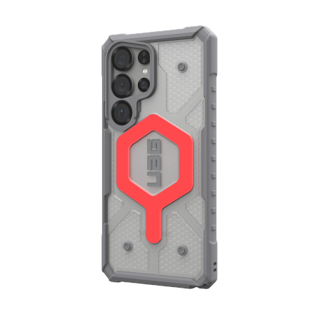 UAG Pathfinder Clear Magnet Bundle -  obudowa ochronna do Samsung Galaxy S25 Ultra 5G z wbudowanym modułem magnetycznym oraz smycz na nadgarstek do telefonu (active lava)