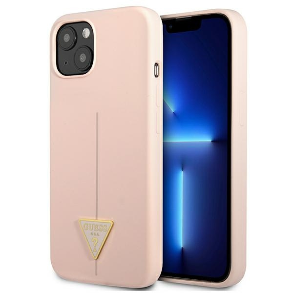 Case GUESS Apple iPhone 13 Mini Silicone Triangle Pink Hardcase
