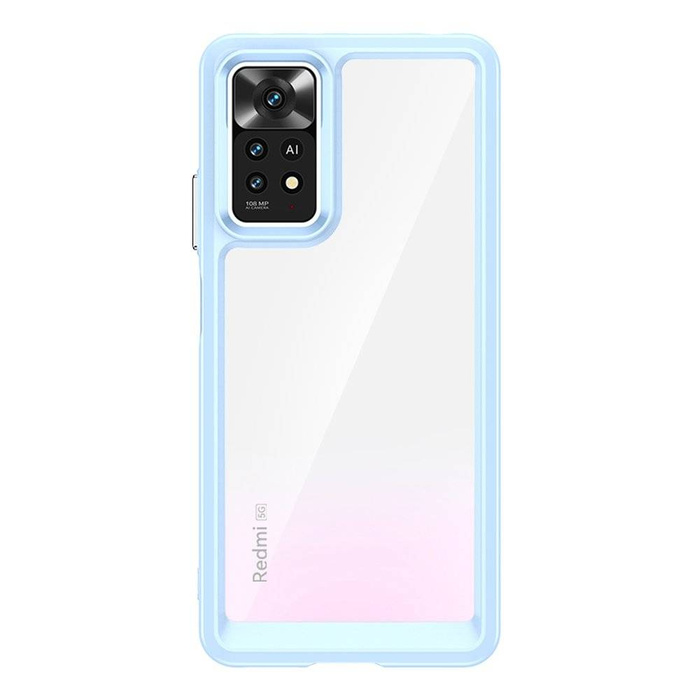 Coque Outer Space pour Xiaomi Poco X5 5G / Redmi Note 12 5G housse avec cadre flexible bleu