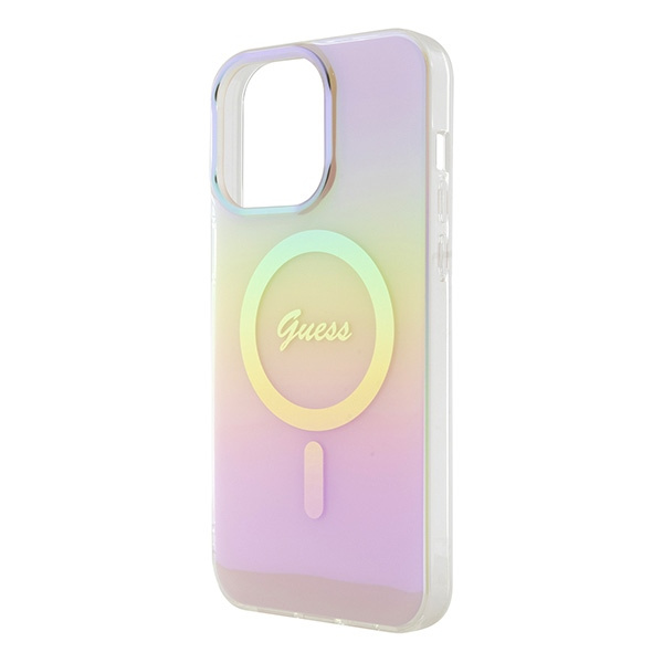 Coque Guess GUHMP15XHITSP iPhone 15 Pro Max 6.7" rose/rose durcase IML Iridescent MagSafe Case