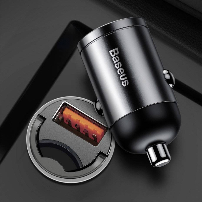 Baseus Tiny Star mini Smart USB caricabatteria per auto 30 W Quick Charge 3.0 Grigio (VCHX-A0G)
