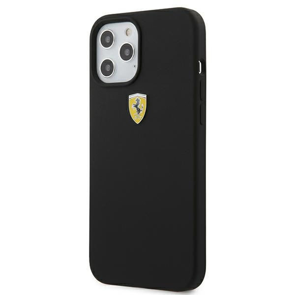Telefontok Ferrari Apple iPhone  12 Pro Max On Track szilikon fekete tok