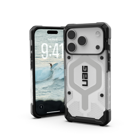 UAG Pathfinder Clear MagSafe - etui do iPhone 17 Pro kompatybilne z MagSafe (ice/silver)