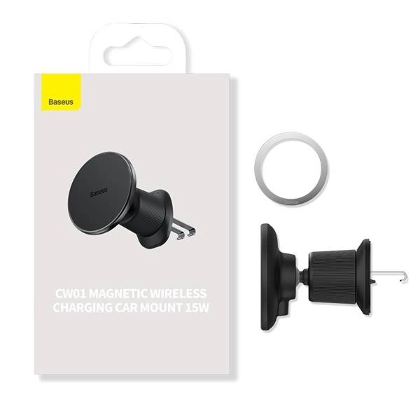 Chargeur de voiture à induction MagSafe 15W USB C 25W Baseus CW01 - noir