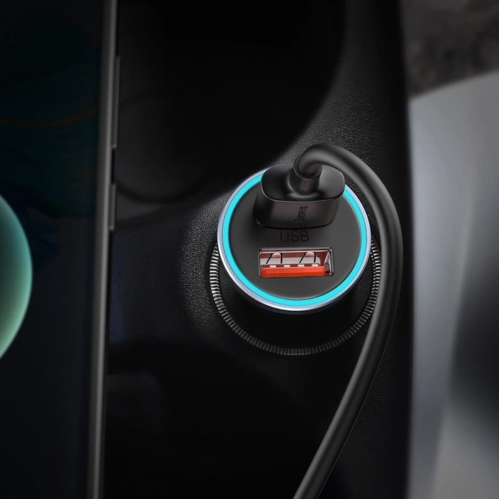 Baseus Golden Contactor Pro Quick Charger Auto Ladegerät 2x USB 40 W Quick Charge SCP FCP AFC + USB - USB Typ C Kabel grau (TZCCJD-A0G)