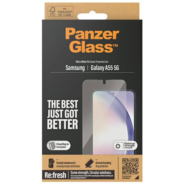 PanzerGlass Ultra-Wide Fit Sam A55 5G A556 Screen Protection Easy Aligner Included 7358