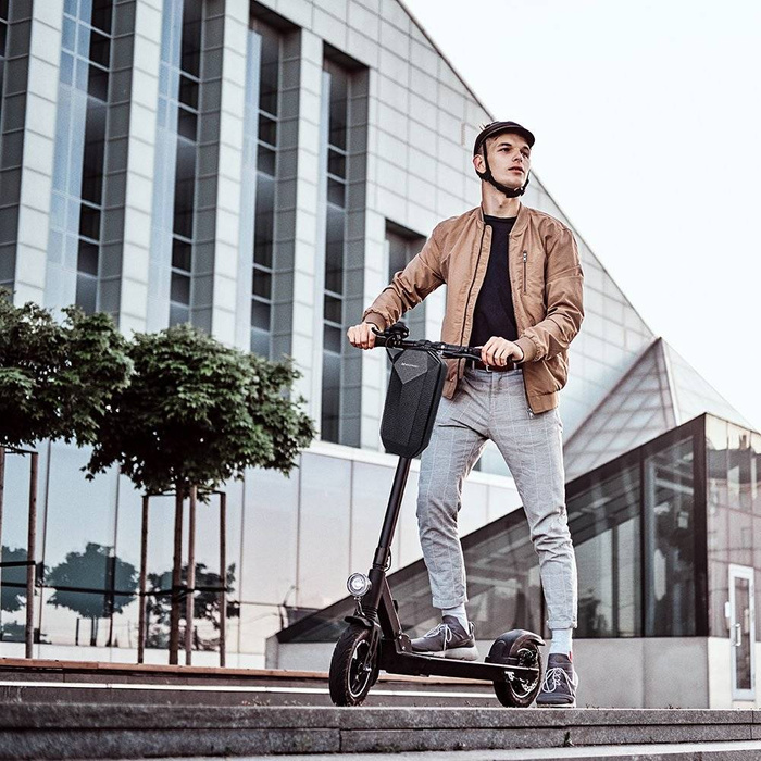 Wozinsky Borsa da manubrio impermeabile per scooter 4L nera (WSB2BK)