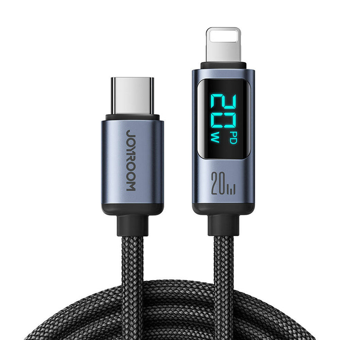 Lightning - USB C kabel 20W 1,2m s LED displejem Joyroom S-CL020A16 - Černá