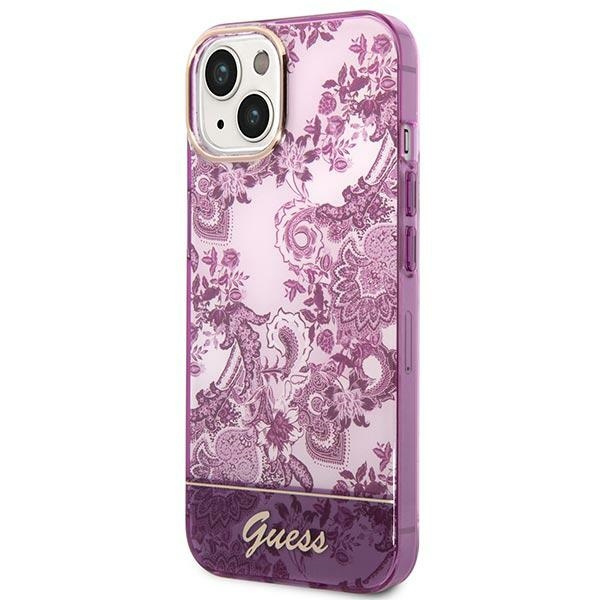 Case Guess GUHCP14MHGPLHF iPhone 14 Plus 6.7" fuchsia/fuschia hardcase Porcelain Collection