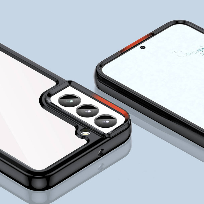 Coque Outer Space pour Samsung Galaxy S23+ avec cadre flexible noir