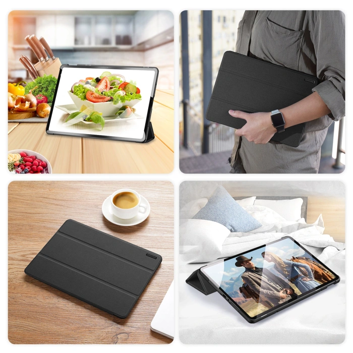 Etui Dux Ducis Domo z klapką i smart sleep na Xiaomi Redmi Pad Pro (4G/5G)/Poco Pad 12.1- czarne