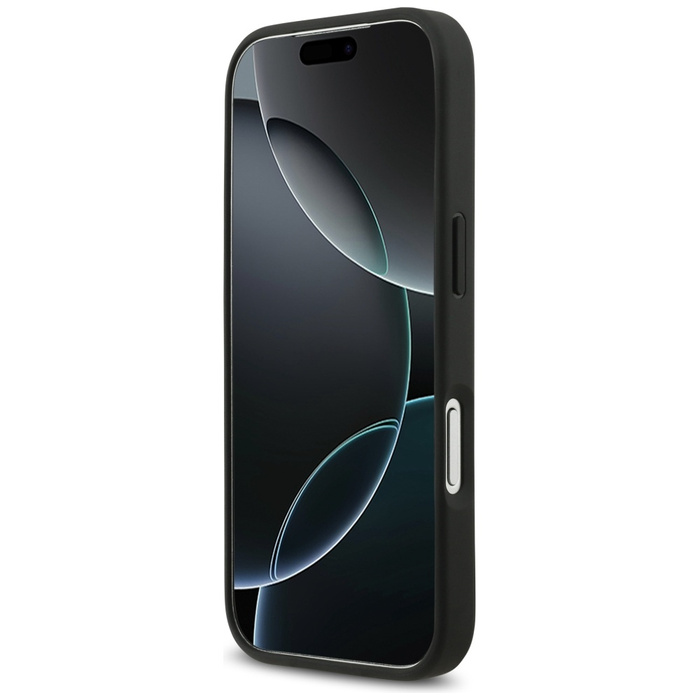 Etui Mercedes Leather Laurel Leaves      Stripes MagSafe do iPhone 17 Pro niebieski