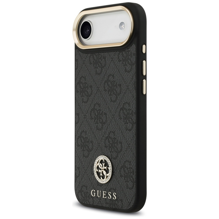 Etui Guess 4G Strass Logo & Big Strap    Metal Buttons MagSafe do iPhone Air czarny