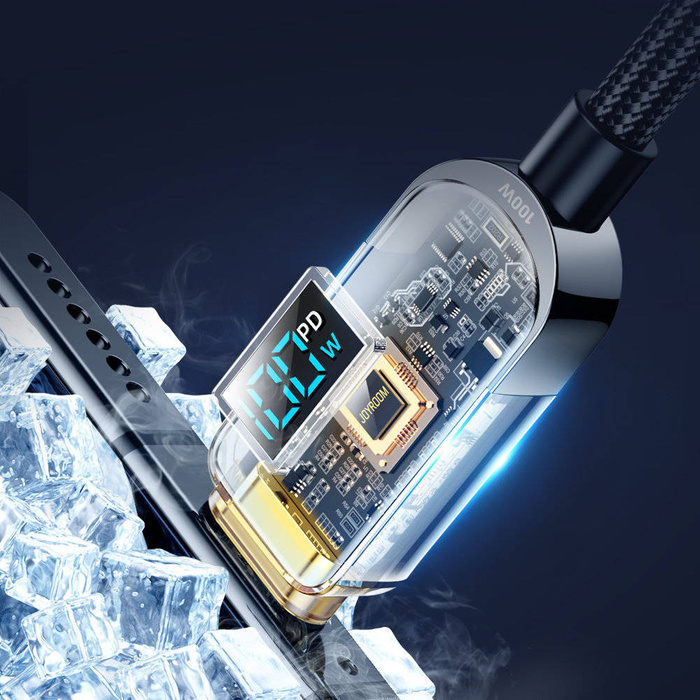 Joyroom USB C - Câble USB C 100W pour charge rapide et transfert de données 1,2 m noir (S-CC100A4)