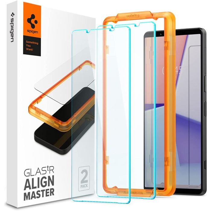 Verre trempé Spigen Alm Glas.tr Slim 2-pack Sony Xperia 1 V Clear
