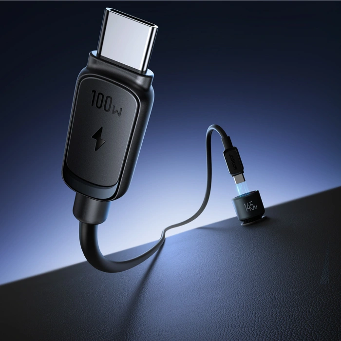 Ładowarka samochodowa Joyroom JR-CCN07 145W 2xUSB-C USB-A + kabel USB-C 100W - ciemnoszara