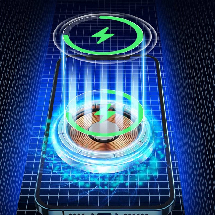 Magnetický držák do auta Baseus Qi bezdrátová indukční nabíječka 15W (kompatibilní s MagSafe pro iPhone) Černá (WXJN-01)