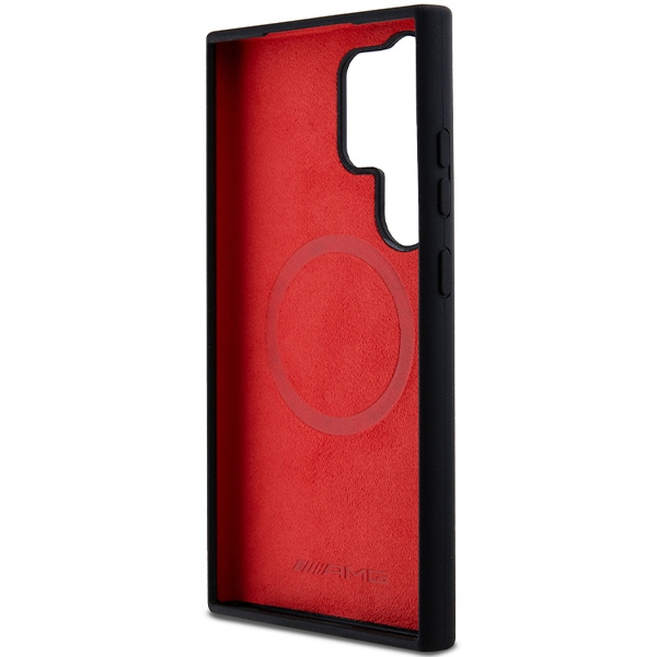 Etui AMG AMHMS24L23SMRK S24 Ultra S928 czarny/black hardcase Silicone Carbon Pattern MagSafe Case