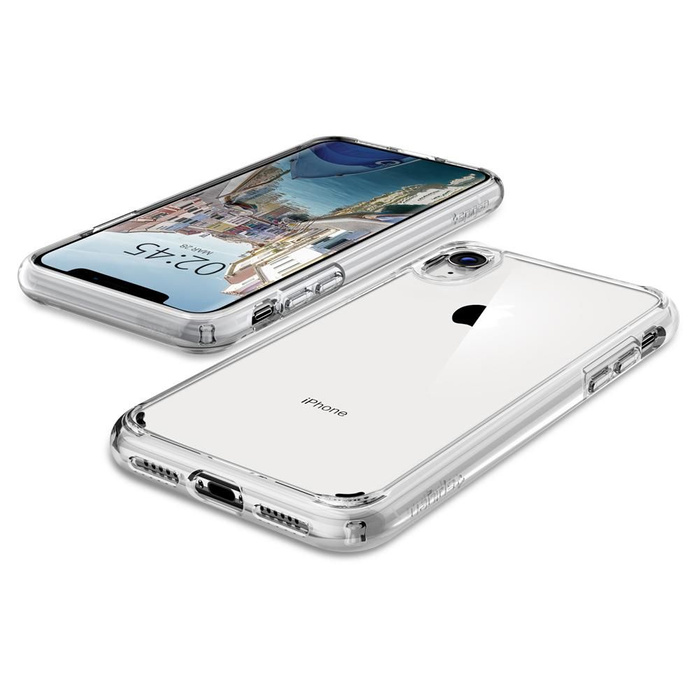 Telefontok SPIGEN iPhone XR Ultra Hybrid Clear Clear Case (átlátszó, átlátszó tok) 