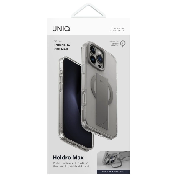 Etui UNIQ Heldro Max iPhone 16 Pro Max 6.9" Magclick Charging przezroczysty/clear lucent