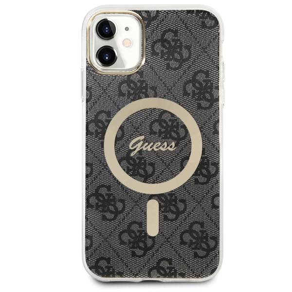 Funda Guess GUHMN61H4STK iPhone 11 6.1" negro/negro durocase 4G MagSafe Case