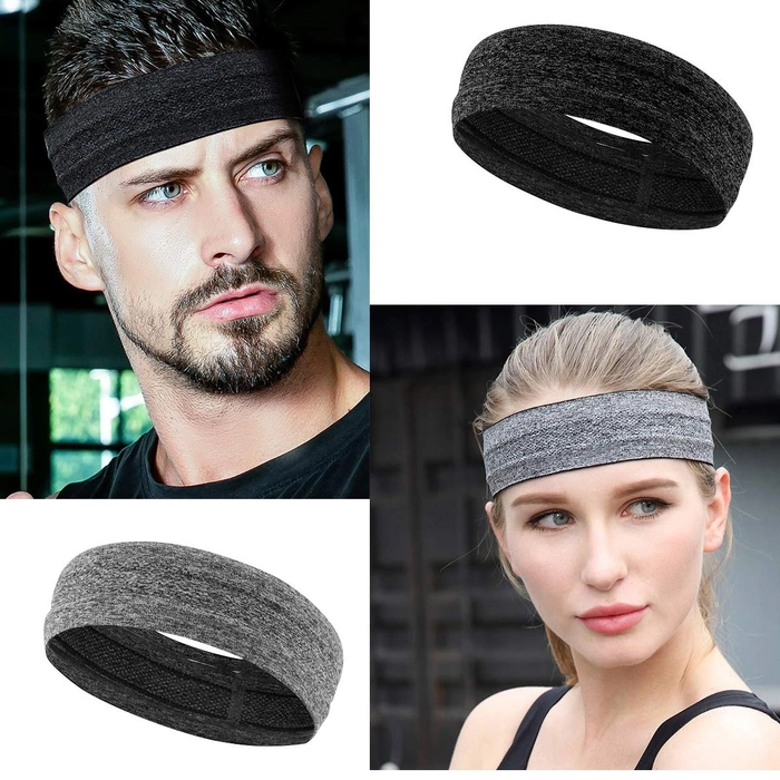 Elastic fabric headband for running fitness pink