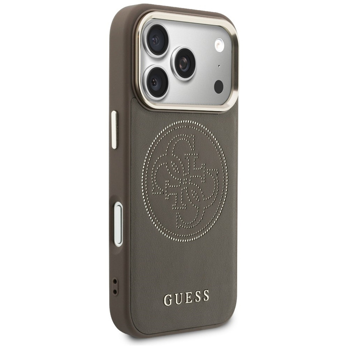 Etui Guess Perforated 4G MagSafe do      iPhone 17 Pro brązowy
